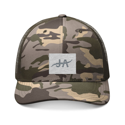 Embroidered Camouflage Trucker Hat for Outdoor Enthusiasts | Perfect for Adventure & Casual Wear